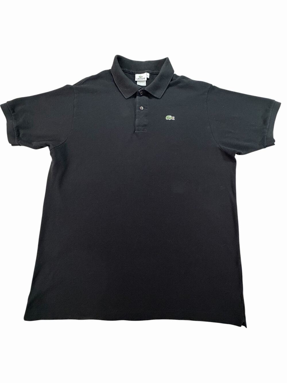 Lacoste Men's Classic Fit Croc Polo Shirt Black 100% Cotton| XL FR 8